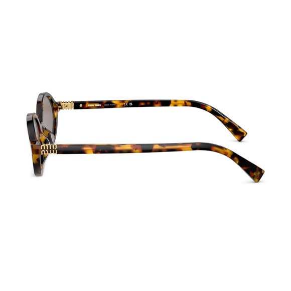 Tortoiseshell Oval Sunglasses - Brown